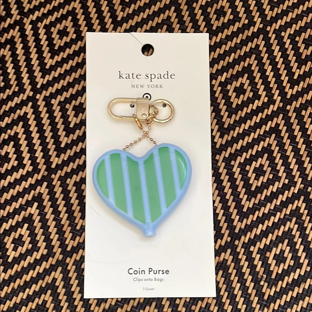 Striped Heart Coin Purse Bag Charm Keychain - kate spade new york x Target